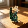 New Boho Peacock Feather Hair Clips Cute Animal Acetate Jaw Clips for Women Bridesmaid Gift Wedding Decor