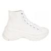 New MLB Chunky Anti Slip And Wear Resistant Breathable High Top Canvas Shoes Unisex White 32SHU1011-50I