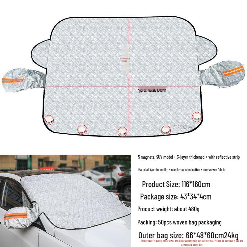 Magnetic Car Snow Shield - Winter Anti-Frost, Anti-Freeze, Sun Protection Cover