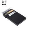 RFID-Protective Ultra-Thin Aluminum Card Holder - Anti-Skimming Metal Sleeve with Side Push Design.