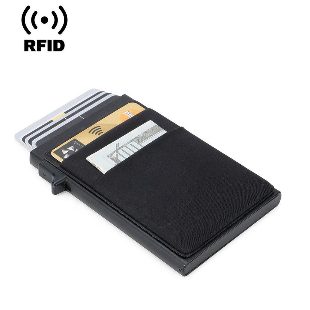 RFID-Beskyttende Ultratynn Aluminium Kortholder - Anti-Skimming Metallhylse med Side-Skyv-Design.