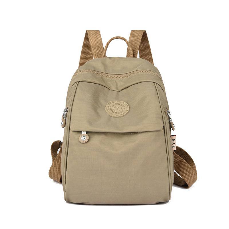 Large Capacity Student Schoolbag Women's Backpack Lightweight Water-repellent Nylon Commuter Travel Bag