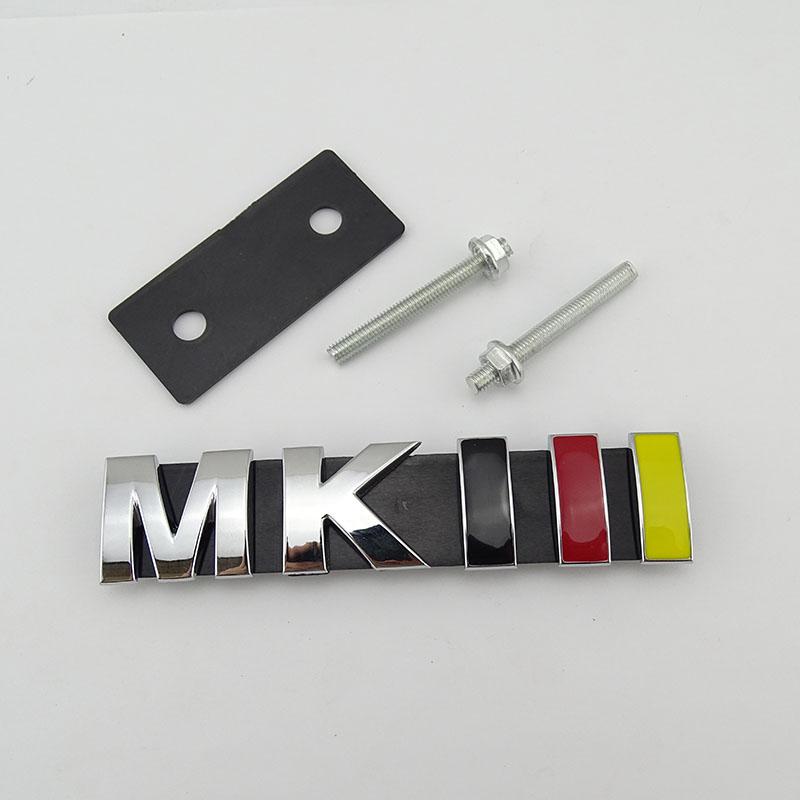 OEM Service MKIII Grill Emblem 2.0V 2.4T 2.6T Plastic Chrome Badge 3D Car Logo Mk3 Car Trunk Sticker For Volkswagen