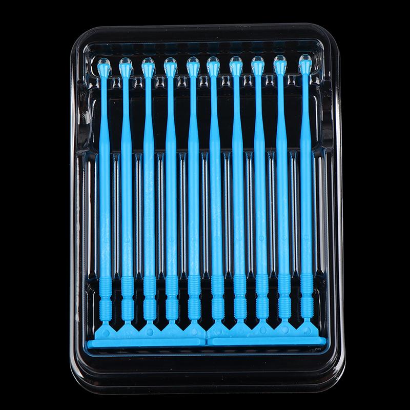 20Pcs/Box Dental Applicator Sticks Adhesive Tip For Tooth Crown Porcelain Veneer Disposable Dental Materials Brush Applicator