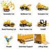 6 Engineering Diecast Car In Track Truck Model Excavator Crane Tower Car Children City Construction Toy for Boy Game