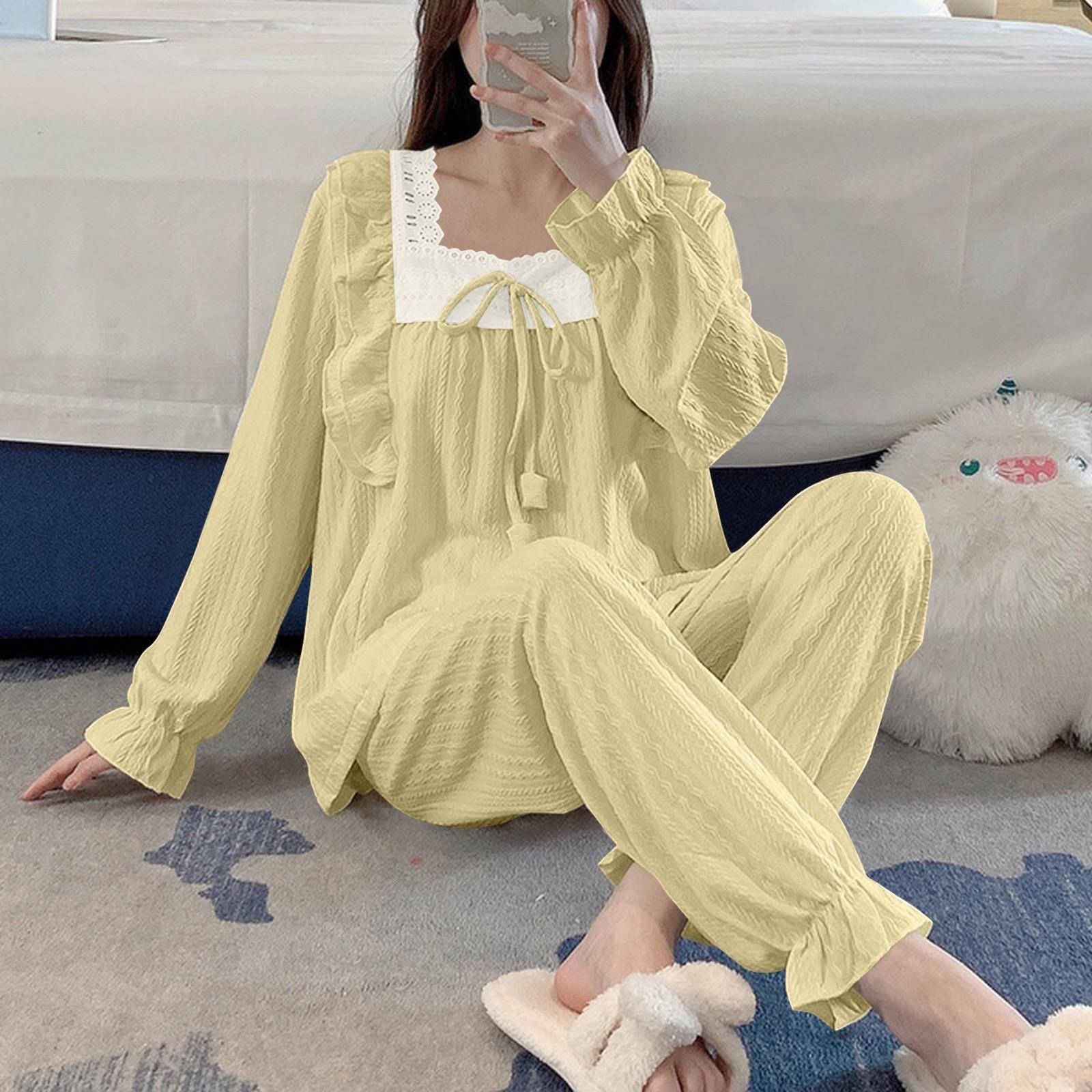 

Жіночі піжамні комплекти з 2 предметів для сну з короткими рукавами Зручні м’які шорти з кишенями L зелений