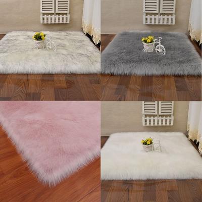 Long Hair Plush Carpet Fluffy Imitation Wool Pad New Hairy Fur Rugs  Home