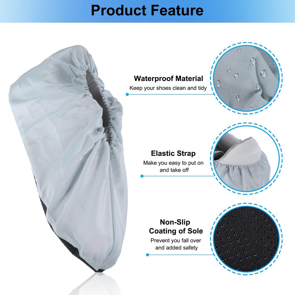 2/5/8 Pairs Waterproof Shoe Covers Water Resistant Rain Shoe Cover Washable Non Slip Boots Cover for Indoor Outdoor