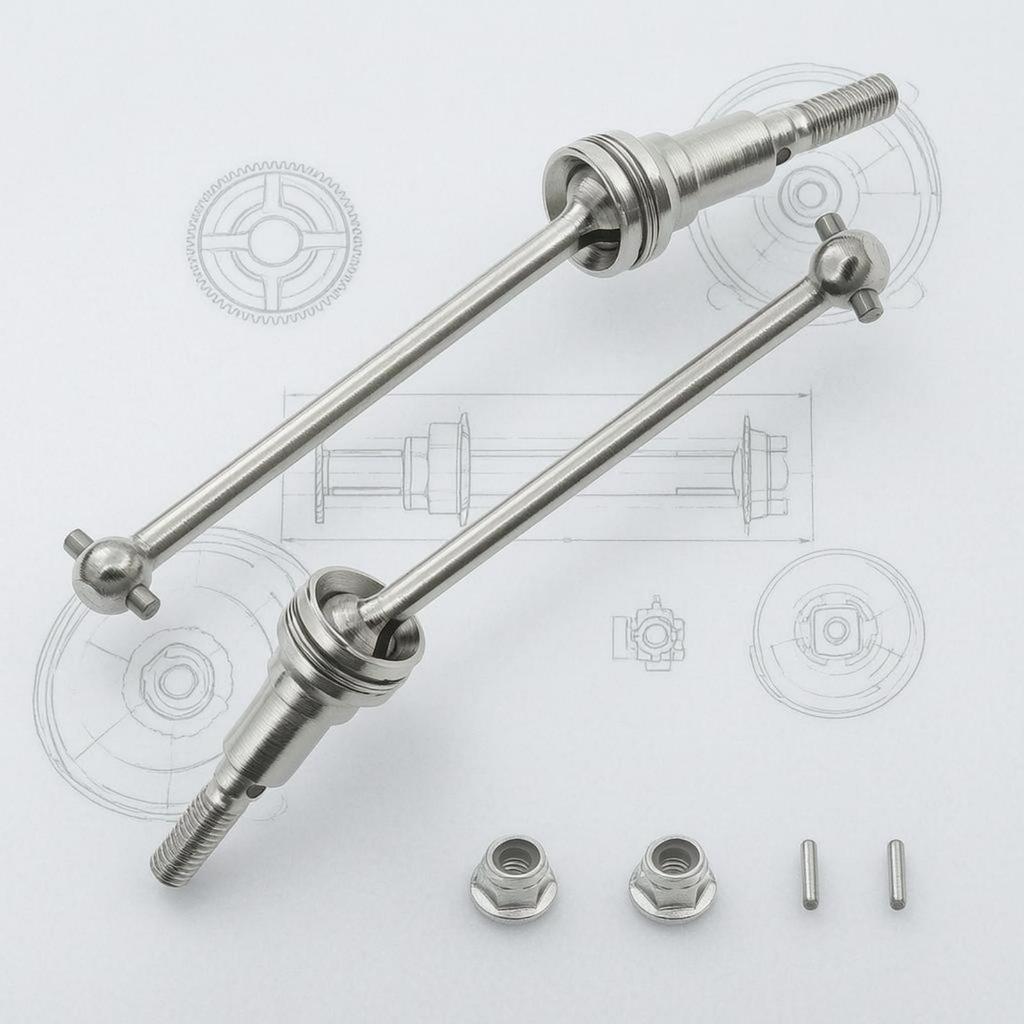 Replacement Drive Shaft Pair Machined Metal CVD Set Ball Joints
