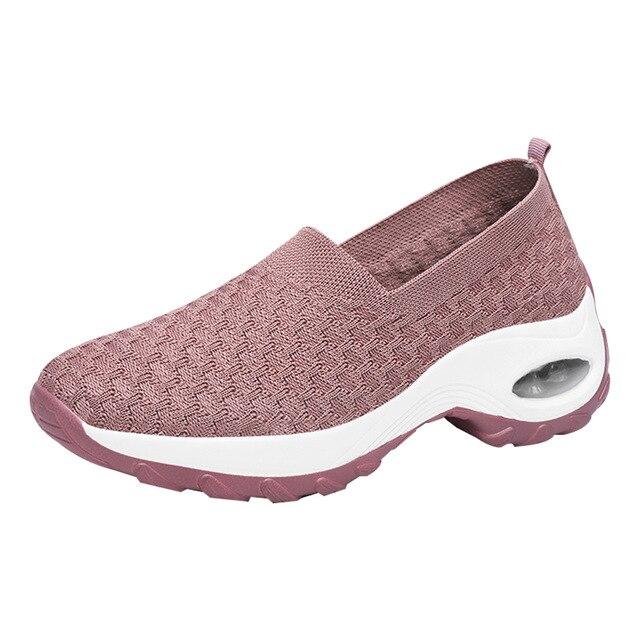 Zapatillas De Deporte De Malla Para Mujer Zapatillas Para Caminar Sin  Cordones Informales Cmodas Planas Para comprar a buen precio — entrega  gratuita, reseñas reales con fotos — Joom