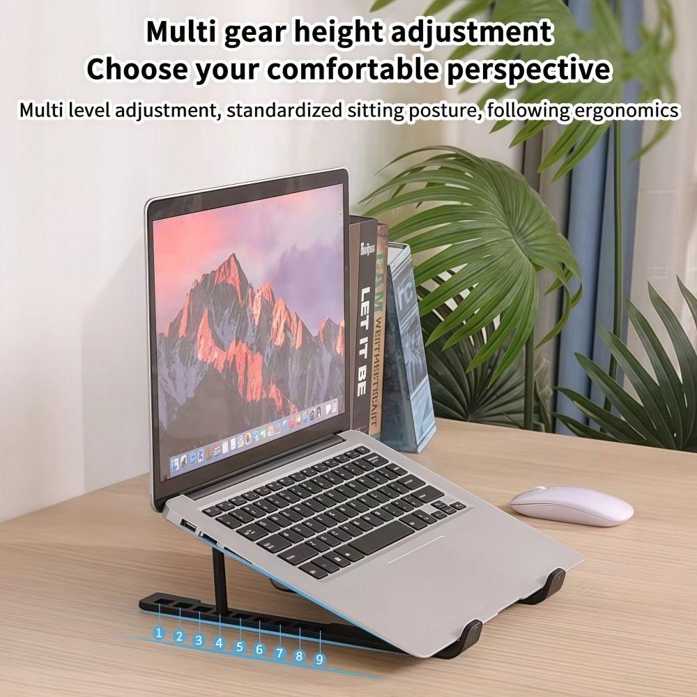Universal Laptop Cooling Stand Adjustable with Fan Laptop Lift Stand Portable Multi-High Adjustment TabletPC Hanging Holder