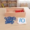 Educational Numbers and Chips Set Develops Fine Motor Skills Early Learning Math Kit Wooden Number