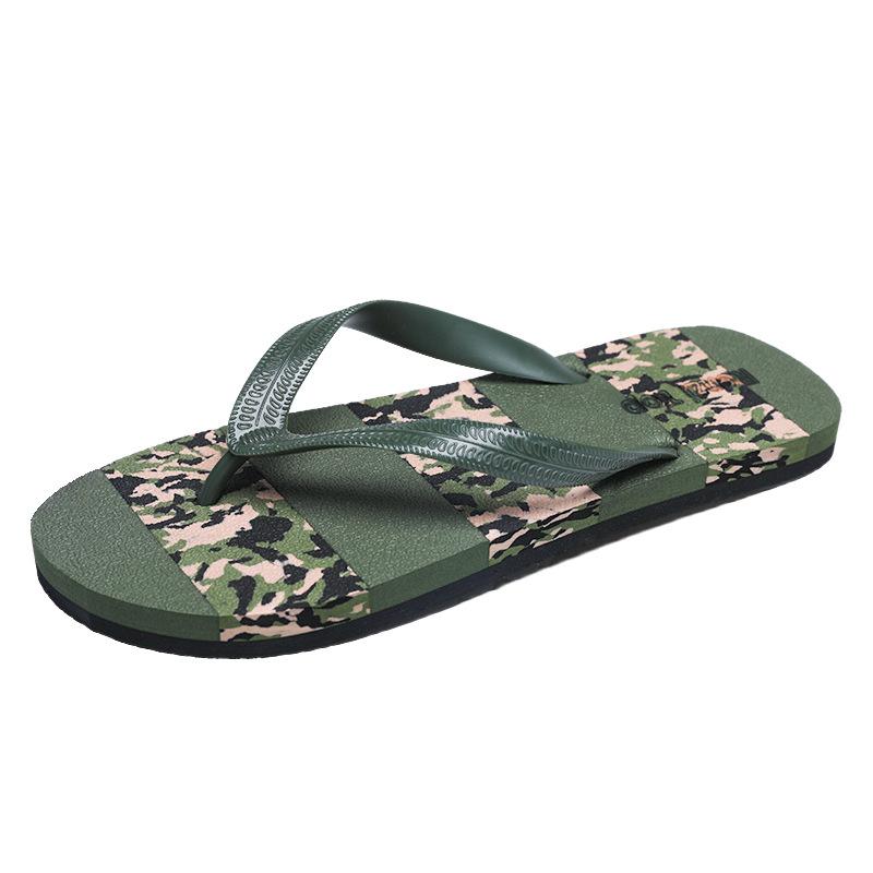 

Simple Personality Men S Flip-Flops Non-Slip And Wear-Resistant Outer Wear Seaside Beach Sandals Home Outdoor Pinch Slippers Men 45 зелений