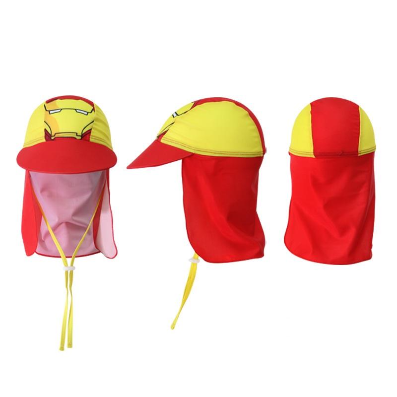 Kid Swimming Cap Cartoon UV Protection Neck Flap Fishing Sun Hat for 2-10 Years Boy Girl