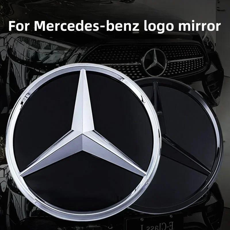 Car Sticker Benz Hot 2026 For Benz 185mm 3D ABS logo The front grille star logo badge mirror bottom For Mercedes-Benz W164 ML-cl