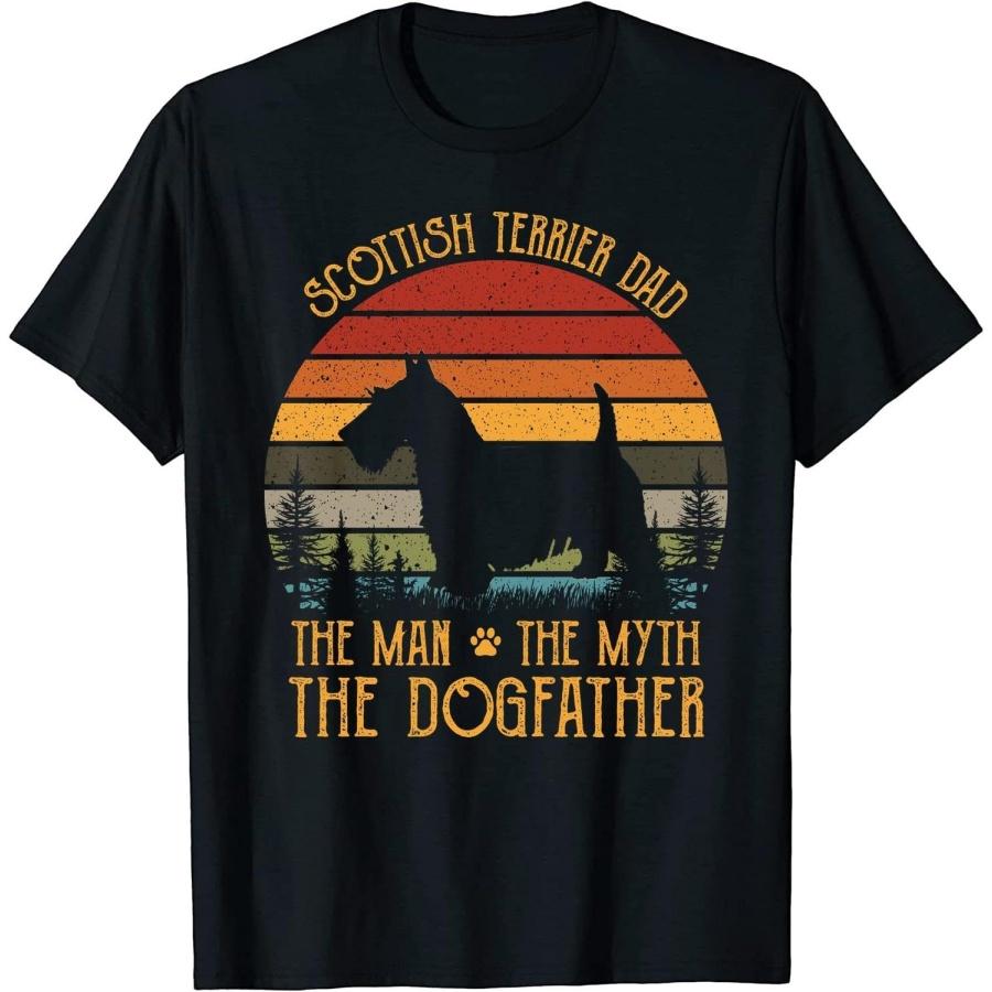 

InconicTee Best Scottish Terrier Dog Dad Ever The Man The Myth The Dogfather T-Shirt Black XXXXXL чорний