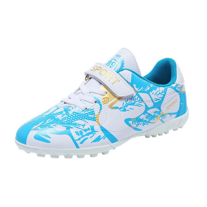 New 218 children's Velcro football shoes men's TF broken nails primary school girls' adolescents AG long nails big children's shoes