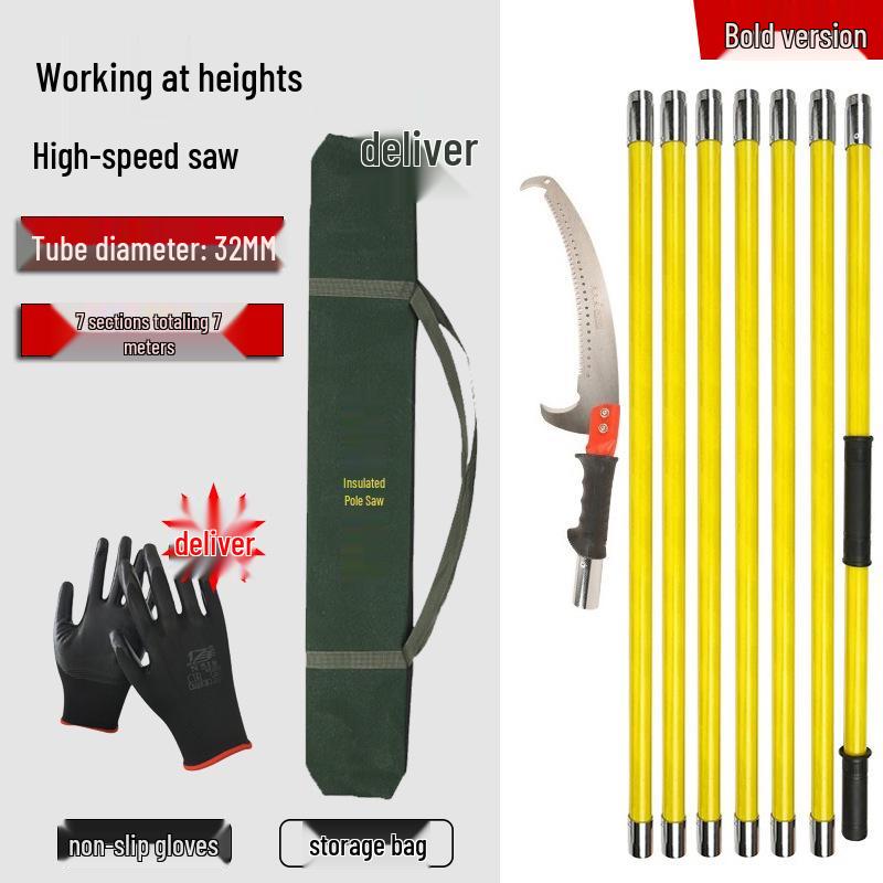 Telescopic Insulated Pruner: Multifunctional High Branch Hand Saw for Safe Tree Trimming
