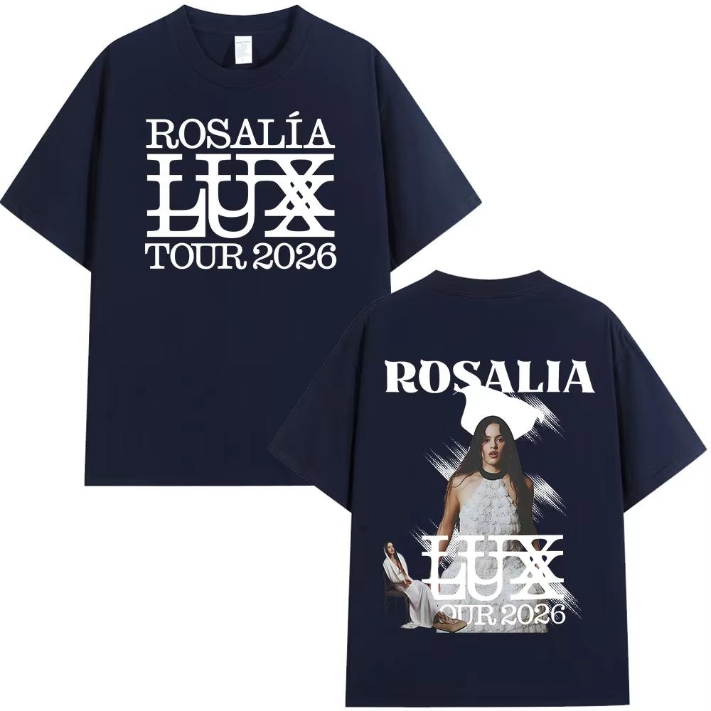 Rosalia LUX Tour 2026 Merch T Shirts Mens Women Clothing Casual pure Cotton Tshirt Fashion Harajuku Short Sleeve Tshirts