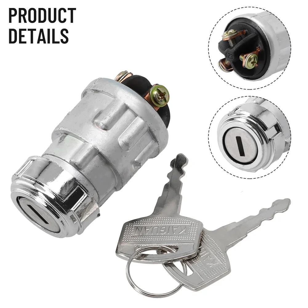 Universal Auto Boot 12V 3 Position Zündung EIN-AUS Starten Zündschloss Schloss Mit 2-Schlüssel Zündschlüssel Schloss Starter Schalter