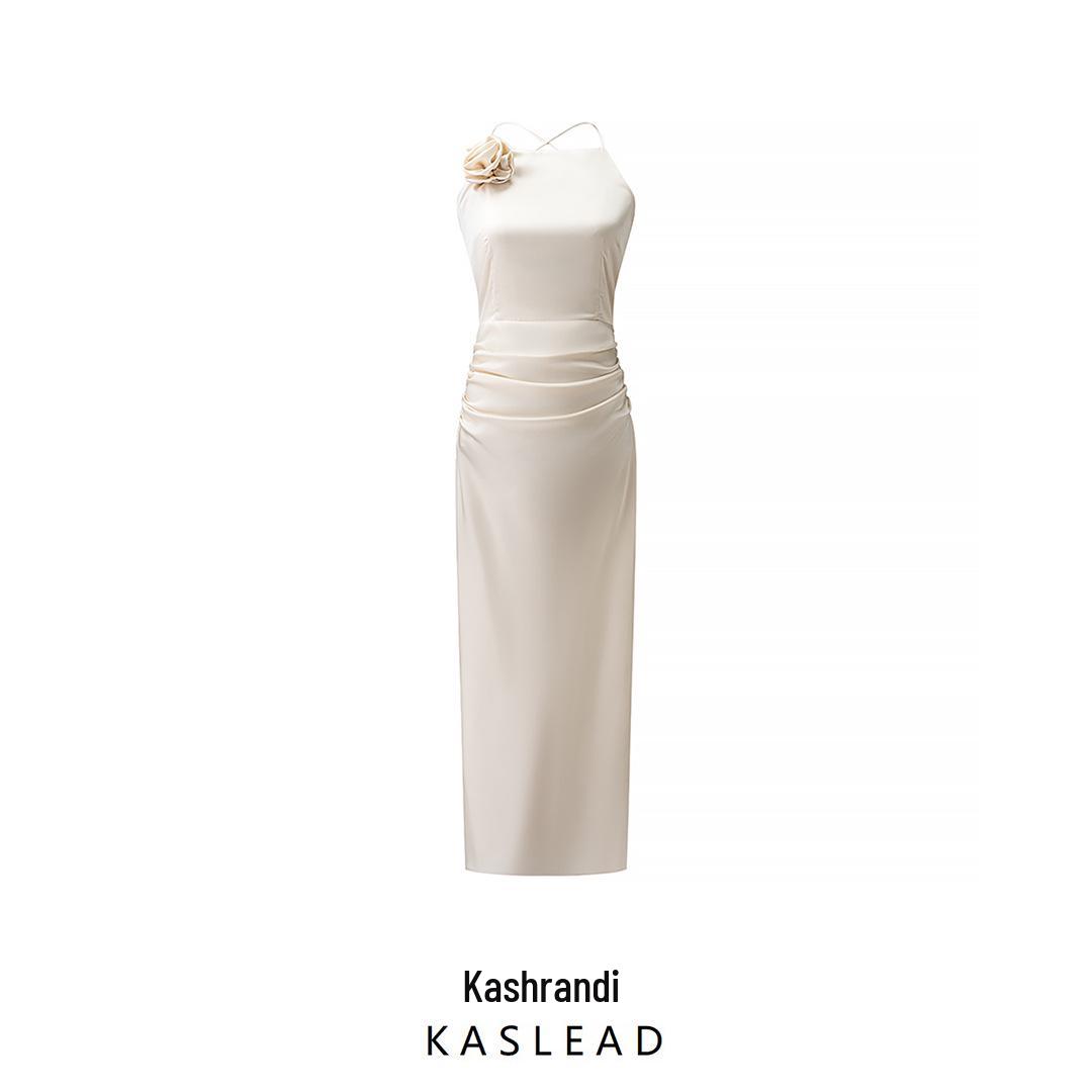 

2025 Spring Women s Elegant European-Style Slimming Long Dress Small