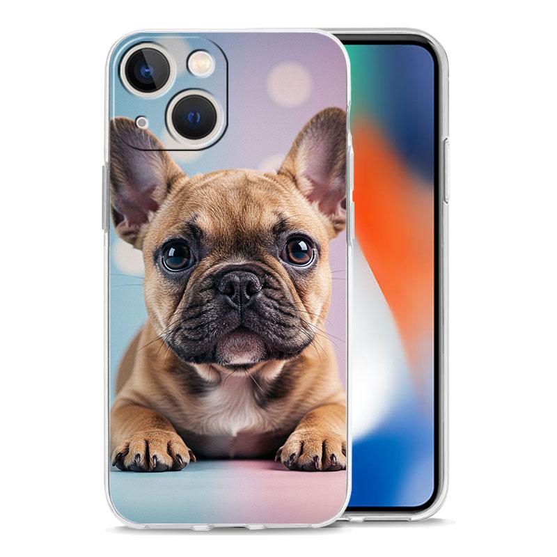 Phone Case For iPhone 17 Air Cases iPhone 16 15 12 13 14 Pro Max SE 7 8 Plus iPhone11 Clear Soft Cover French Bulldog Dog Pet