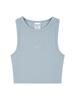 Maebeolig Soft Ribbed Crop Sleeveless Sky Blue