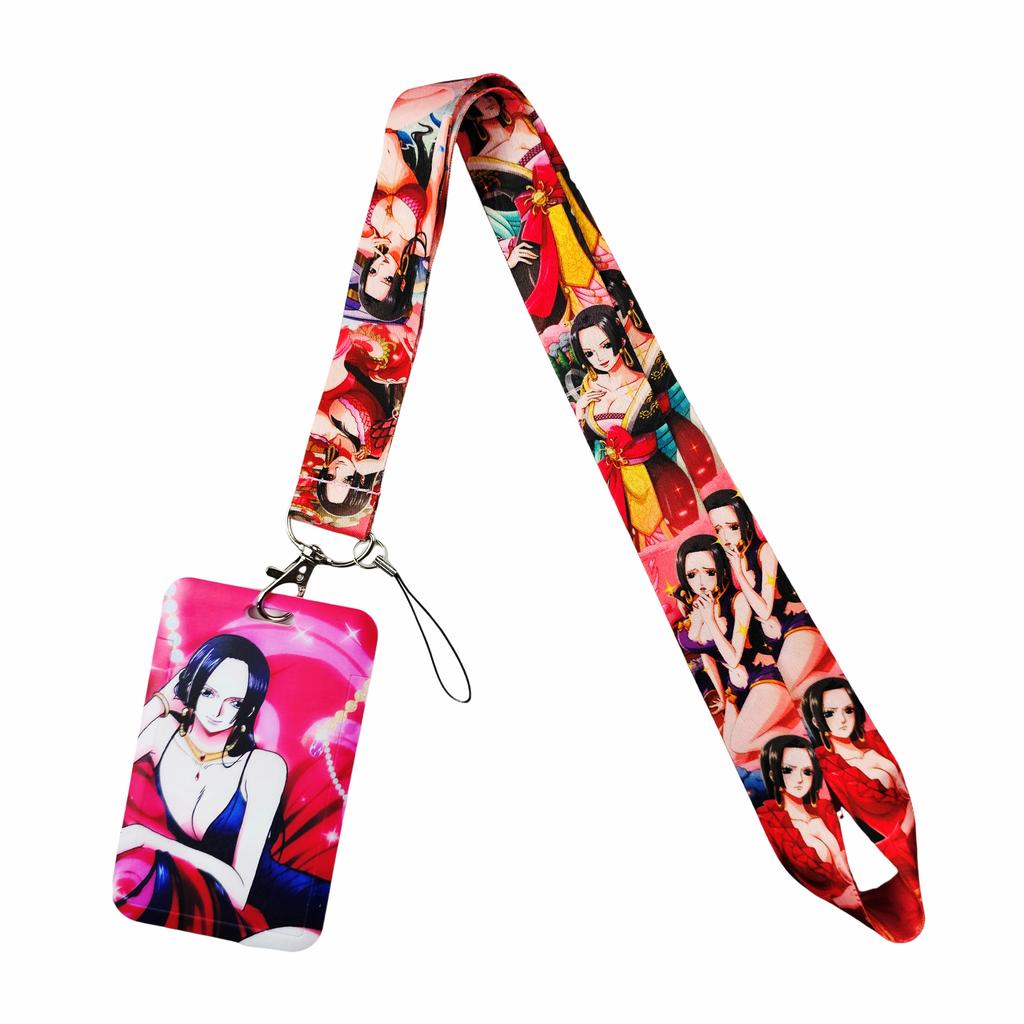 Porta badge portachiavi cartoni animati anime Laccetto da collo per tesserino Portacarte di credito anime Portachiavi Cinghie