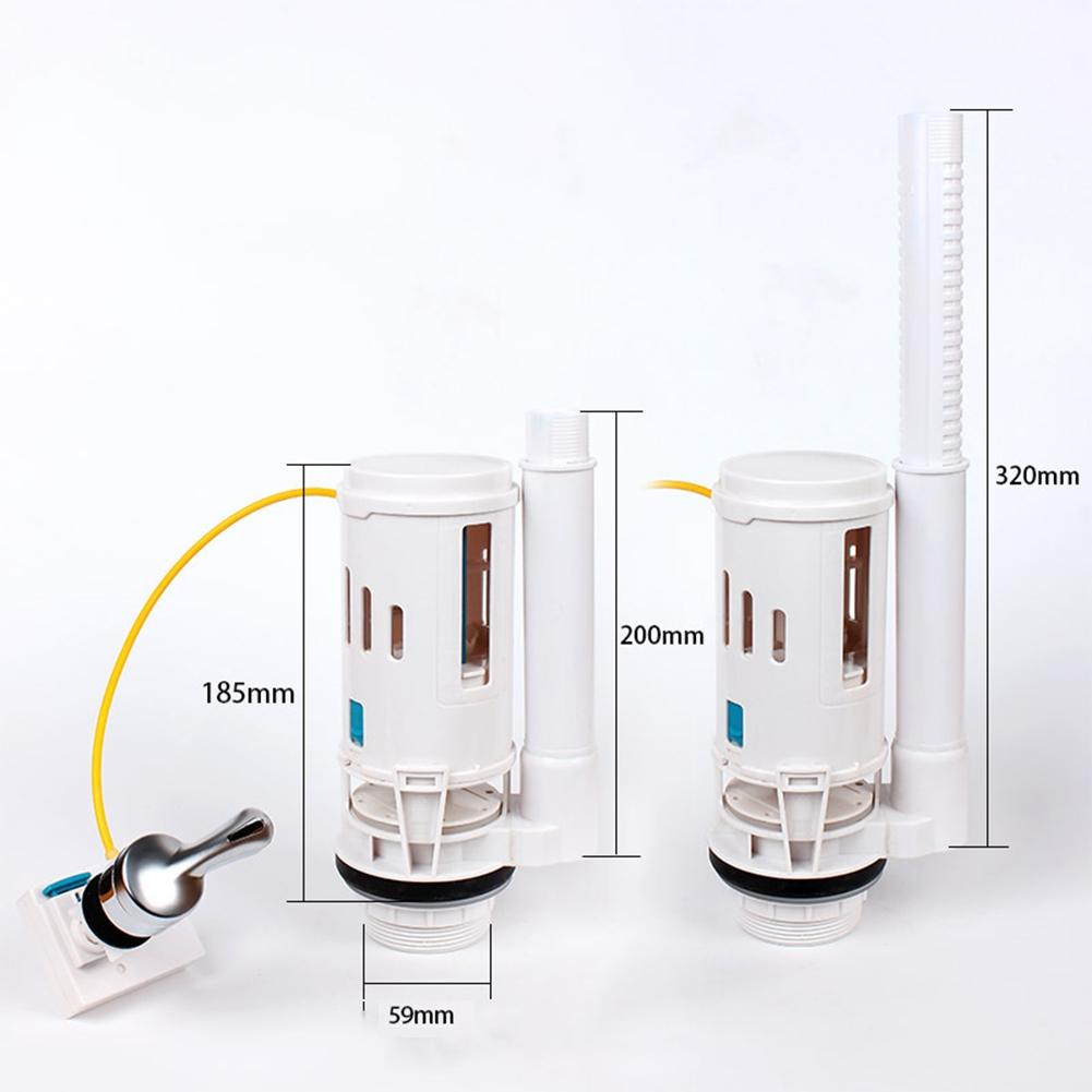 Toilet Tank Dual Flush Valve White Wire-controlled