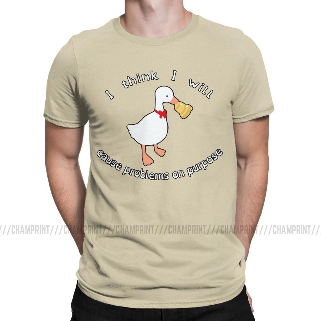 Men Cause Problems On Purpose T Shirt Untitled Game Funny Cute Kawaii Clothing Funny O