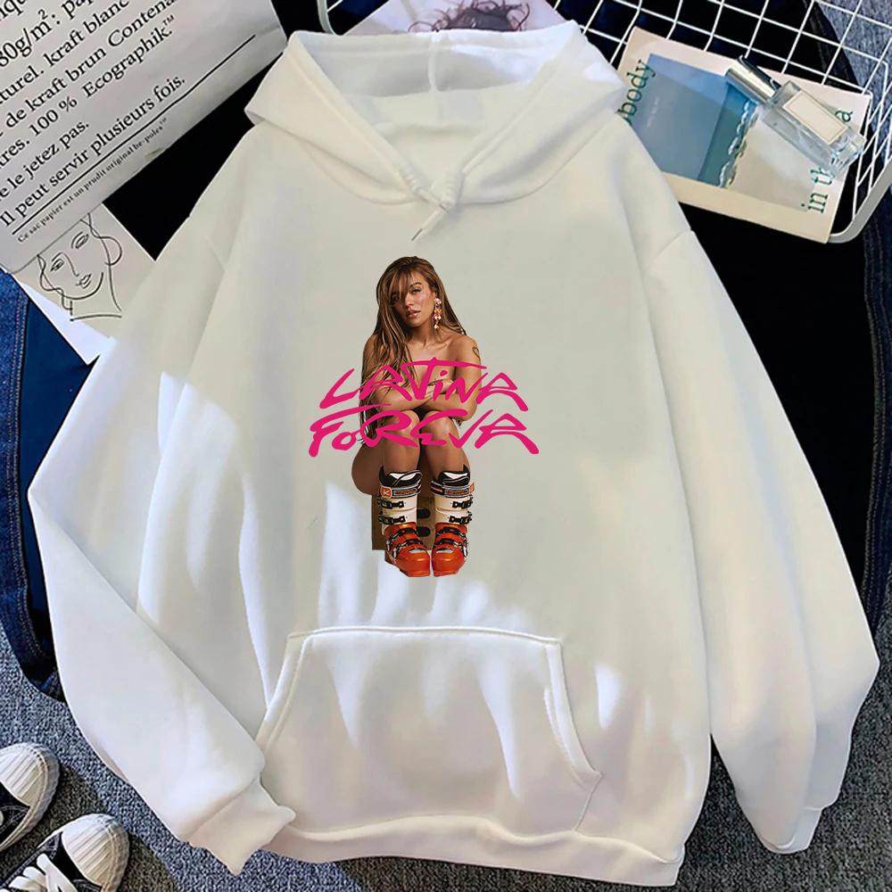 Karol G LATINA FOREVA Hoodie 2025 New Song Retro Women/men Hoodies Funny Autumn Winter Clothes Aesthetic Sweatshirt Vintage