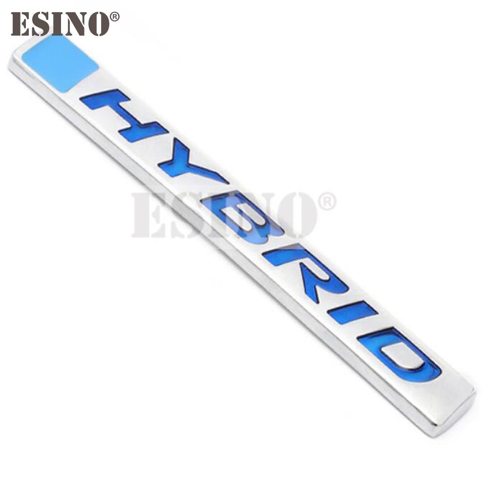 Car Styling Hybrid 3D Rear Trunk Metal Chrome Zinc Alloy Emblem Badge Decal for Toyota Corolla Camry Prius Prado RAV-4 Tundra EA8