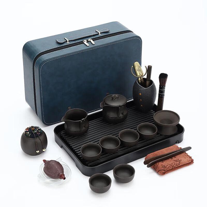 Portable Zisha Ceramic Kung Fu Tea Set