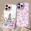 Unicorn cartoon Phone Case For iPhone 16 15 14 13 12 11 Pro Max X XR XSMAX 8 7 Plus Matte Shockproof Back Cover