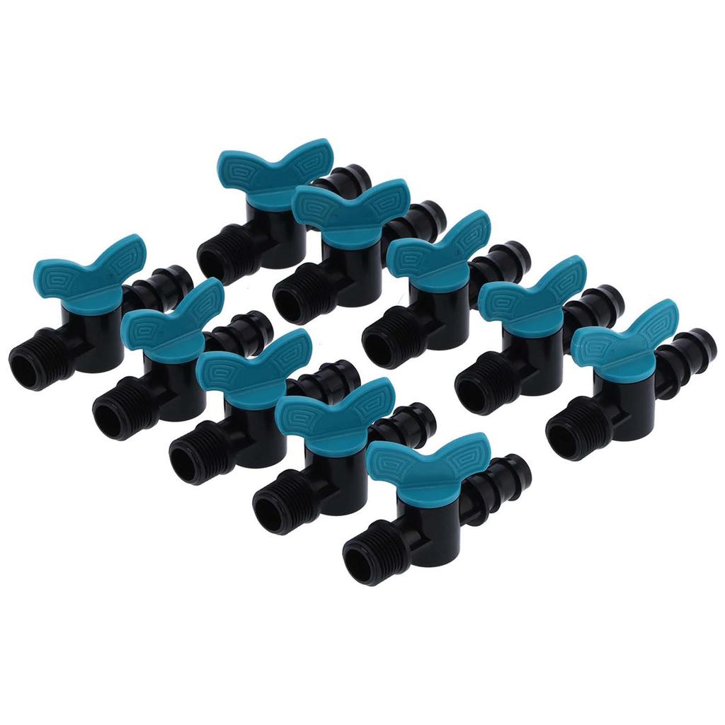 50PCS 20x1/2in Male Thread Irrigation Switch Valve Gate Valves for Garden Drip Irrigation