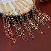 Elegant Vintage Rhinestone Necklace Exquisite Colored Crystal Necklace  Women