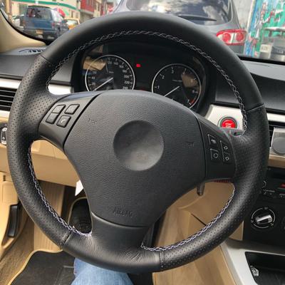 DIY Custom Auto Lenkrad Abdeckung Für BMW E90 320 318i 320i 325i 330i 320d X1 328xi 2007 Leder geflecht Für Lenkung