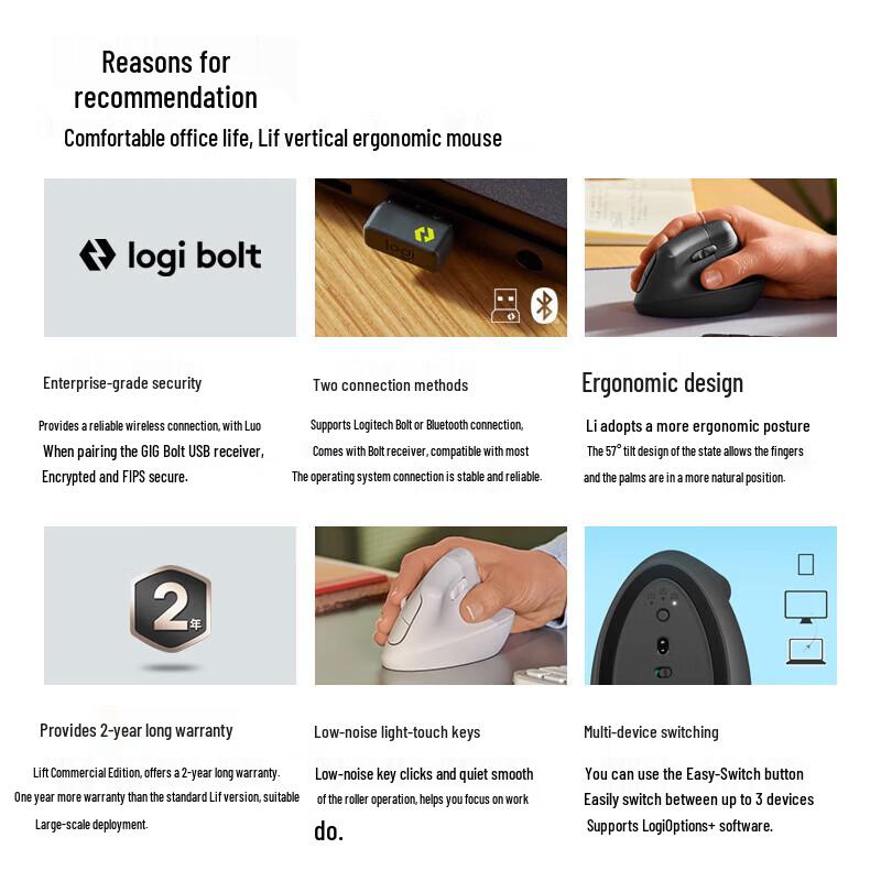 

Logitech Lift Vertical Ergonomic Mouse