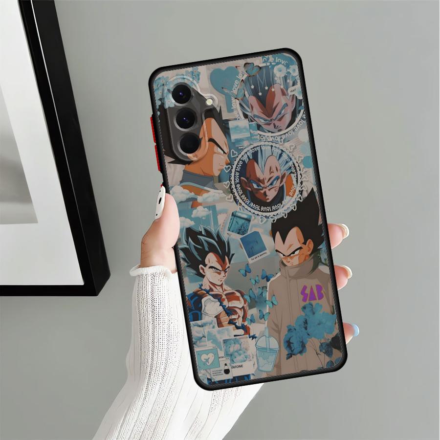 Back Phone Cover Case for Samsung Galaxy A52 A56 A73 A24 A34 A53 A25 A26 A21s A35 A36 A54 A22 Dragon Ball Vegeta Art