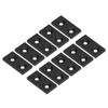 10Pcs Aluminum Profile End Cap Alloy Metal Cover Plate Linear Moving Parts 3060 Double HolesBlack