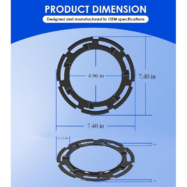 LO164 Fuel Pump Lock Ring, Fuel Tank Sending Unit Locking Ring Replacement for Buick Cadillac Chevrolet Dodge Ford GMC Hummer Isuzu Jeep Lincoln