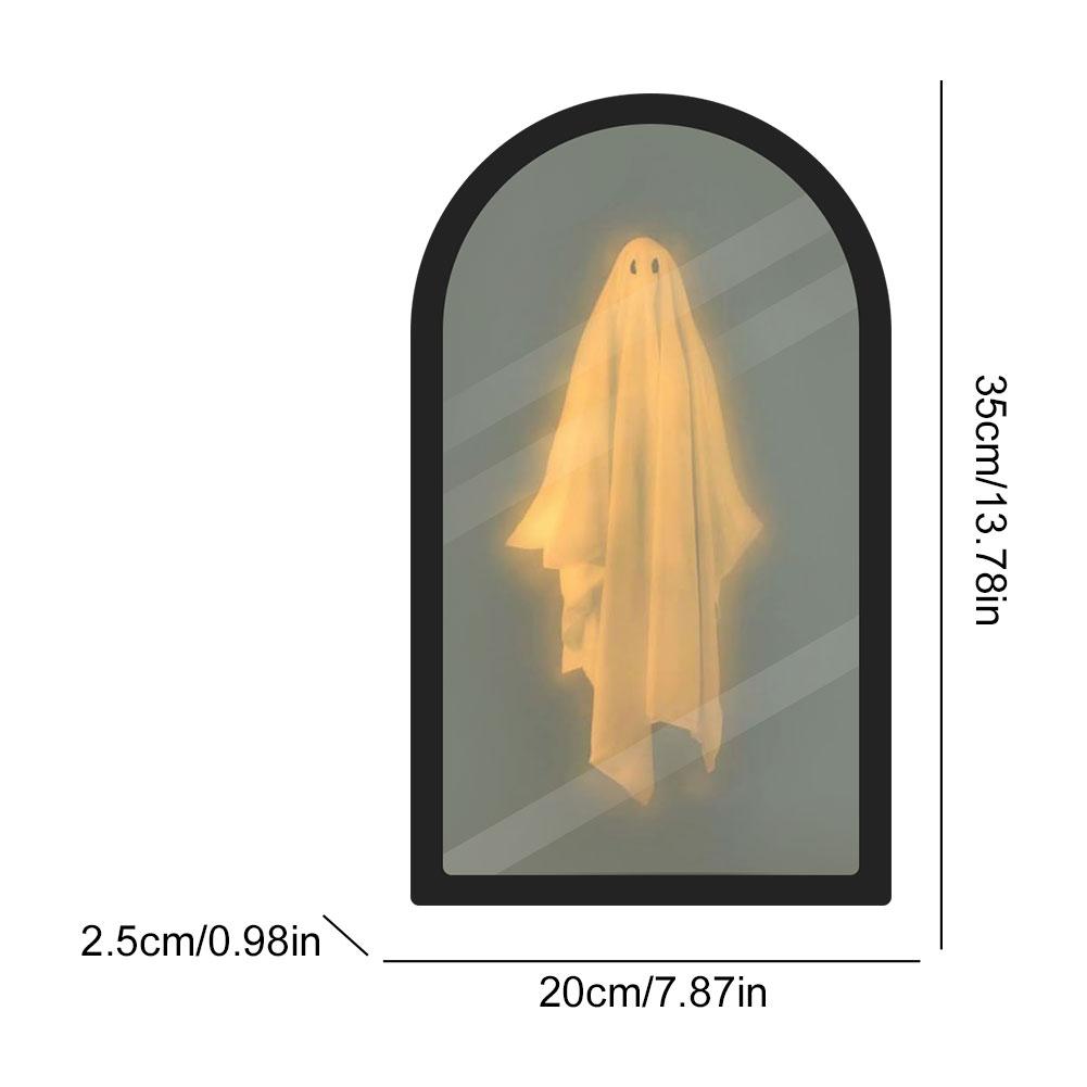 Halloween Hologram Ghost Mirror for Wall Mantle Spooky Scary Ghosts Ghost Hologram Mirror Decorations for Halloween Room Decor