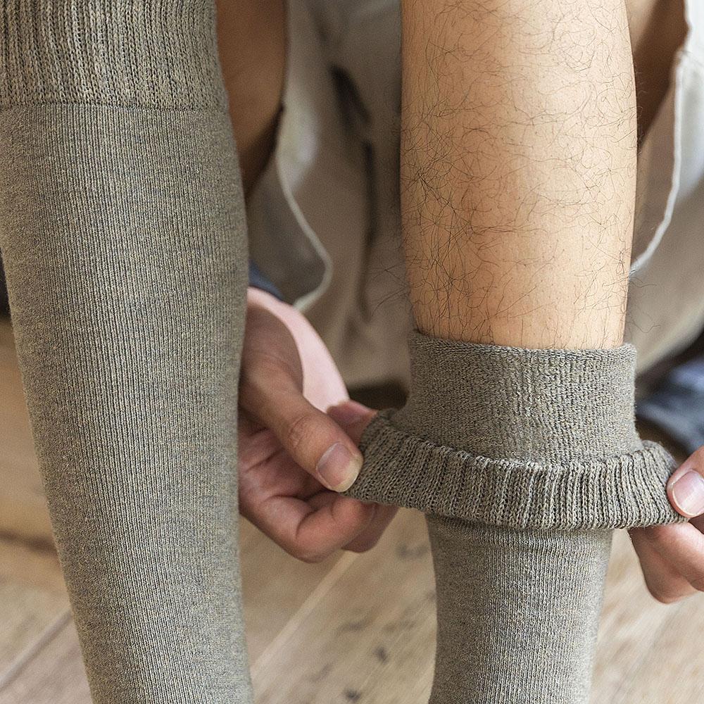 3 Pars Men's Winter Thick Warm Knee-High Cotton Socks - High-Quality Long Black Casual Fashion Socks for Cold Weather