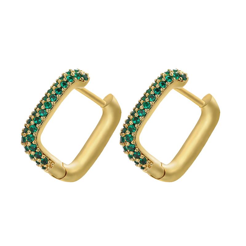 Hoop earrings gold color silver color small hoop earrings crystal women rainbow earrings Fashion jewelry wholesale VE144