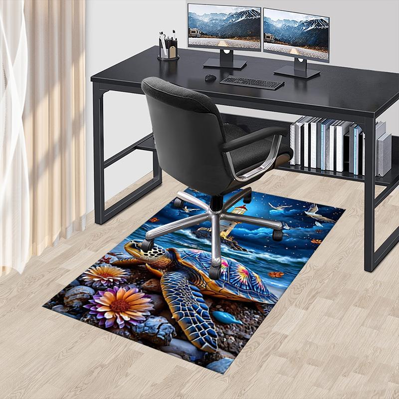 1PC Lighthouse Sea_Turtle Extra Large Non-Slip Floor carpet, Office, family, bedroom, Studio - Large Area Rug,Longlasting Material-K0380