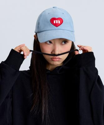 Makeuni Corduroy Heart Deep Ball Cap Sky Blue