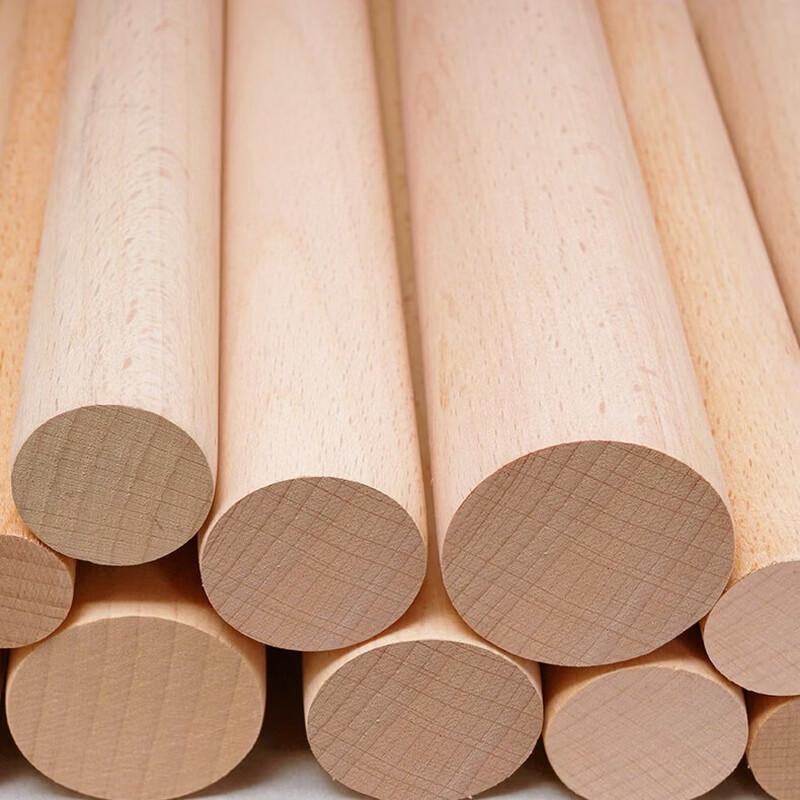 Solid Beechwood Round Rods (4-Pack)