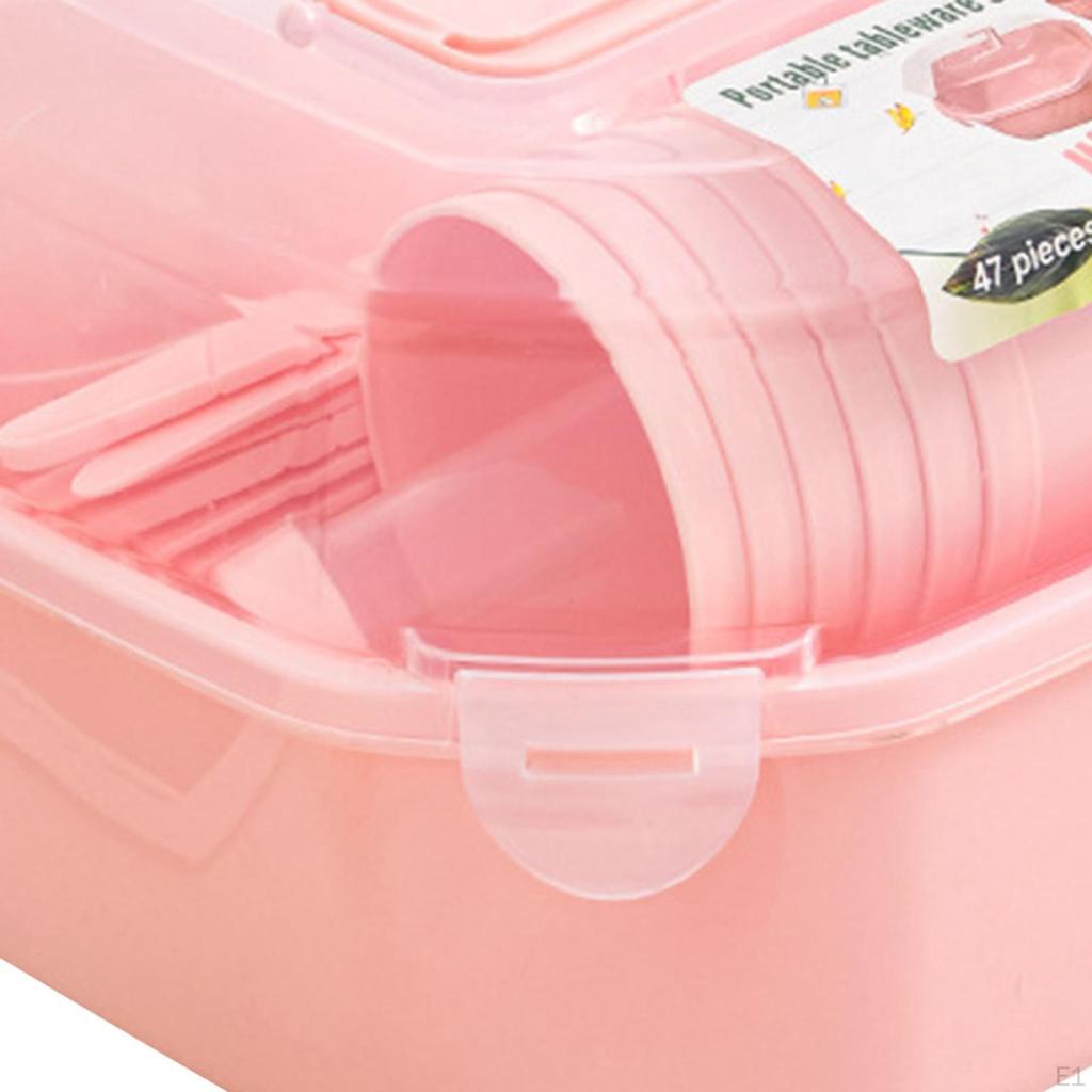 Dinnerware Set Camp Mess Kit Camping Utensils for Kitchen Picnic Barbecue