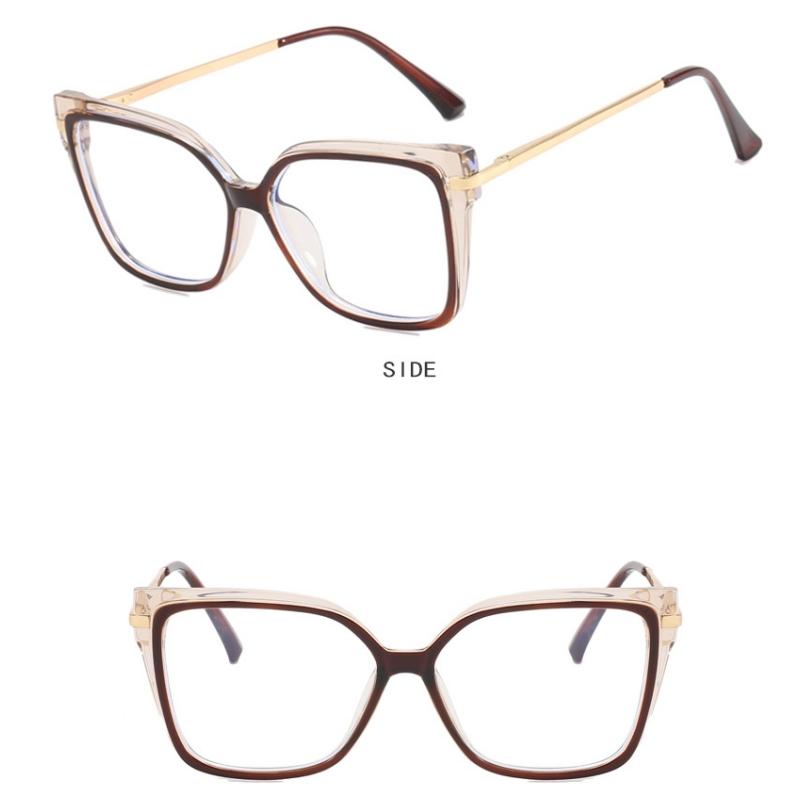Ochelari de damă Anti-Lumină albastră Moda Personalitate Retro Minimalism Ochelari simpli Cadru mare Ochelari de călătorie pentru șoferi pentru studenți