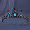 Retro Baroque Crown Tiara Alloy Rhinestone Princess Stage Performance Small Crown Accessories Bridal Jewelry